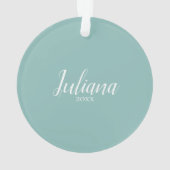 Muschel Weihnachtskranz Foto Ornament (Rückseite)