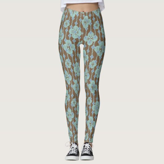 Muschel Wir? Muster Leggings (Vorderseite)