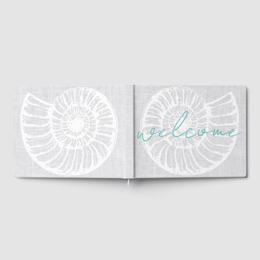 Muschel Woven Gray Beach House Gästebuch (Voll)