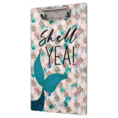 Muschel Yea Aquamarin & Gold Glam Meerjungfrau Sch Klemmbrett (Links)