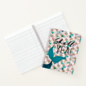 Muschel Yea Aquamarin & Gold Glam Meerjungfrau Sch Notizblock (Innenseite)