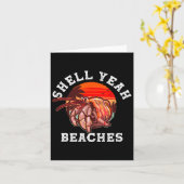Muschel Yeah Beaches Funny Hermit Crab Muschel sam Karte (Gelbe Blume)