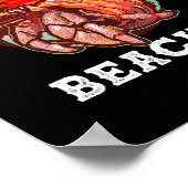 Muschel Yeah Beaches Funny Hermit Crab Muschel sam Poster (Ecke)