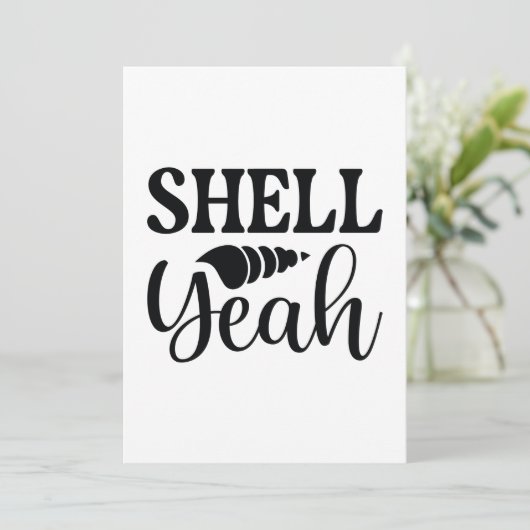 Muschel Yeah Dankeskarte (Stehend Vorderseite)