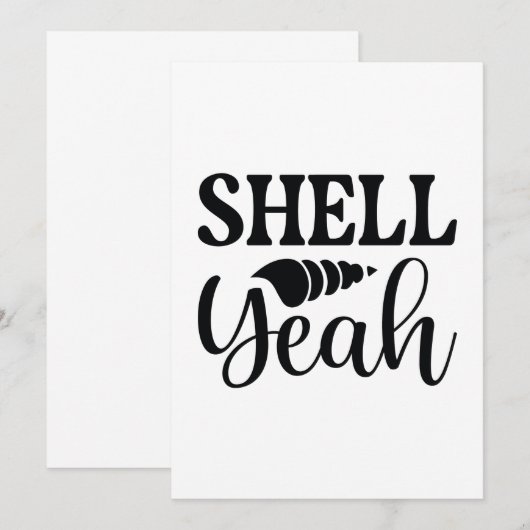 Muschel Yeah Dankeskarte (Vorne/Hinten)