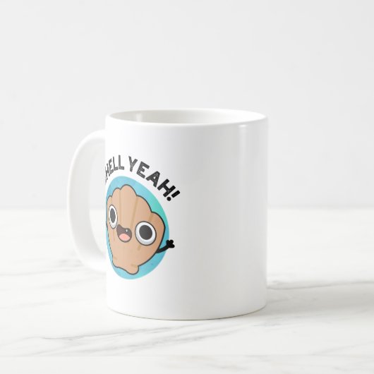 Muschel Yeah Funny Seashell Pub Kaffeetasse (Vorderseite Links)