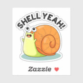 Muschel Yeah Funny Snail Pub Aufkleber (Blatt)