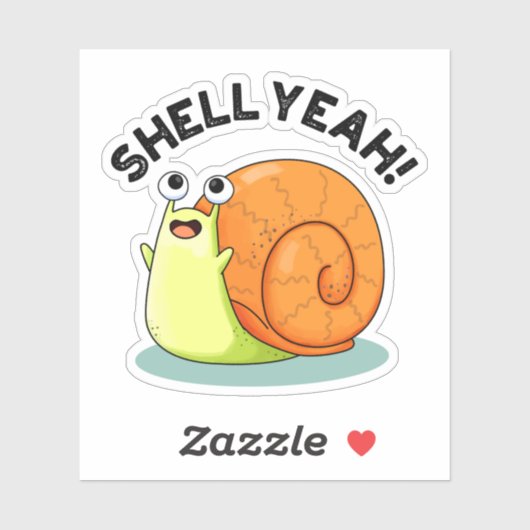 Muschel Yeah Funny Snail Pub Aufkleber (Blatt)