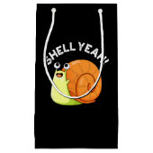 Muschel Yeah Funny Snail Puff Dark BG Kleine Geschenktüte (Vorderseite)