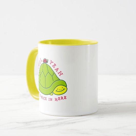 Muschel-Yeah Introverted Schildkröte-niedliche Tasse (Vorderseite Links)