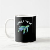 Muschel Yeah - Niedlich Tortoise & Sea Turtle Love Kaffeetasse (Links)