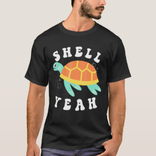 Muschel Yeah Schildkrötenmeer schwimmt Ozean Bläsc T-Shirt