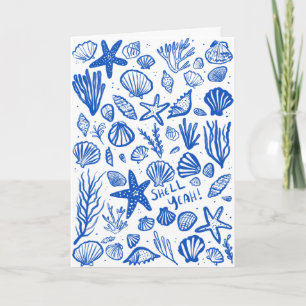 MUSCHEL YEAH Seashell Beach Geburtstag Herzlichen  Karte