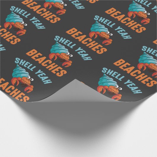 Muschel Yeah Strände Rude Offensive Quote Crab Geschenkpapier (Ecke)