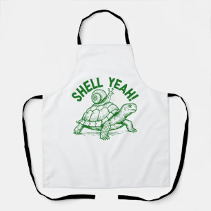Muschel Yeah Turtle Snail Funny Schürze