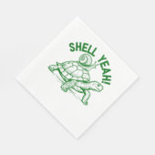 Muschel Yeah Turtle Snail Funny Serviette (Ecke)