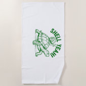 Muschel Yeah Turtle Snail Funny Strandtuch (Vorderseite)