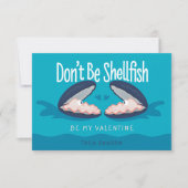 Muschelaustern-Klasse Valentinskarte Dankeskarte (Vorderseite)