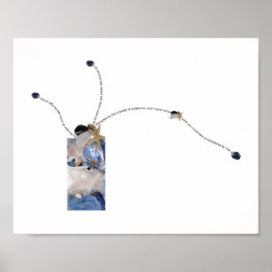 Muschelbukett an der Küste visuelle Gedichtkunst Poster