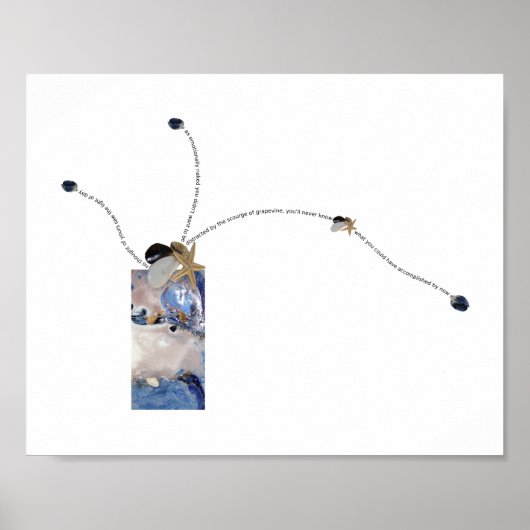 Muschelbukett an der Küste visuelle Gedichtkunst Poster (Vorne)