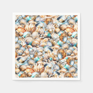 Muschelcollage Diamant Jakobsmuschel-Schale chic Serviette