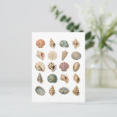 Muschelcollage Postkarte (Stehend Vorderseite)