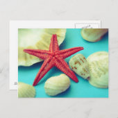 Muscheldruck Postkarte (Vorne/Hinten)