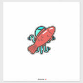 Muschelfisch Aufkleber (Blatt)