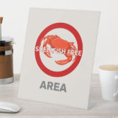 Muschelfreie Zone - angepasster Warnhinweis für Le Sockelschild (In Situ)