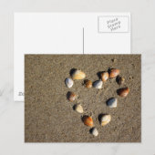 Muschelherz Postkarte (Vorne/Hinten)