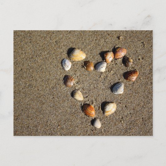 Muschelherz Postkarte (Vorderseite)