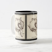 "Muschelliebhaber - schwarze u. weiße Tasse I" (Vorderseite Links)