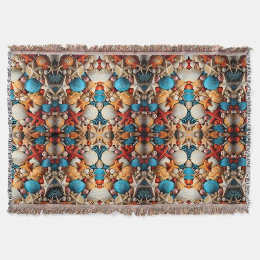 Muschelmosaik-Sherpa-Decke Decke (Vorderseite)
