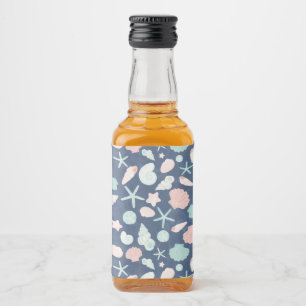 Muschelmuster Alkoholflaschenetikett