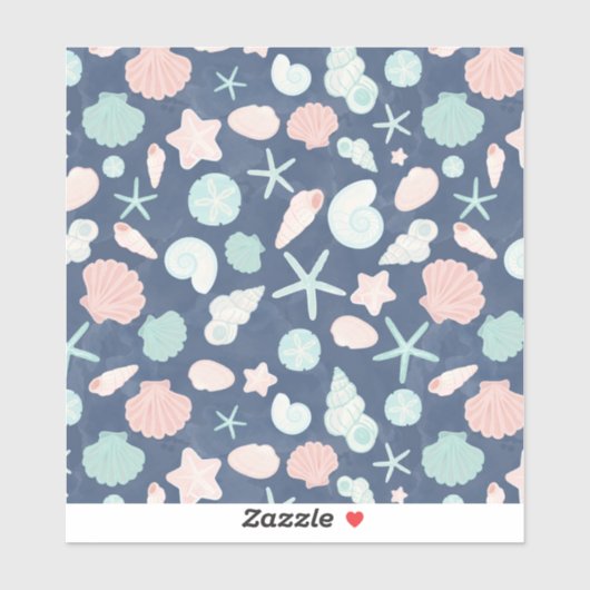 Muschelmuster Aufkleber (Blatt)