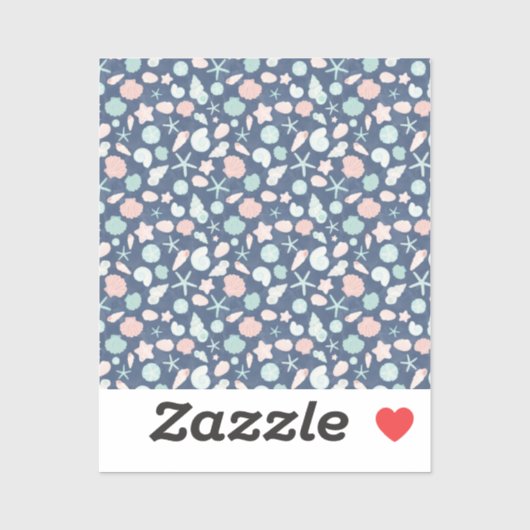 Muschelmuster Aufkleber (Blatt)