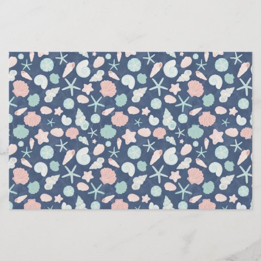 Muschelmuster Briefpapier (Vorderseite)