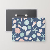 Muschelmuster Button (Vorderseite/Rückseite)