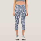 Muschelmuster Capri Leggings (Vorderseite)