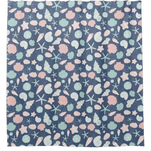 Muschelmuster Duschvorhang (Vorderseite)