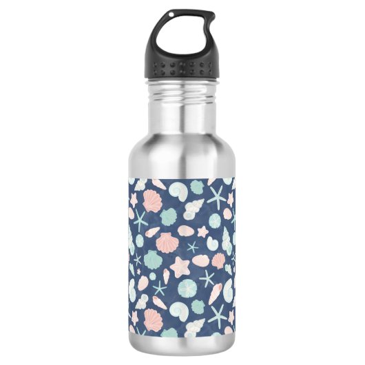 Muschelmuster Edelstahlflasche (Vorderseite)