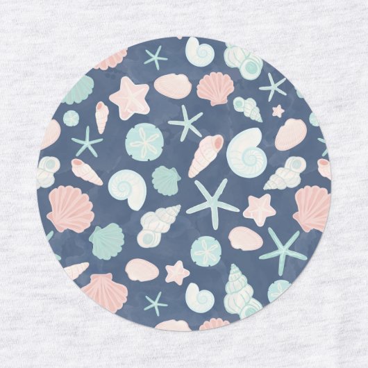 Muschelmuster Etiketten (Design 1)