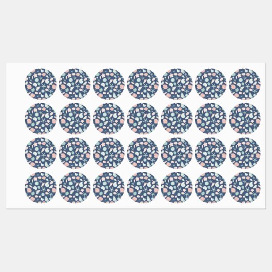 Muschelmuster Etiketten (Blatt)