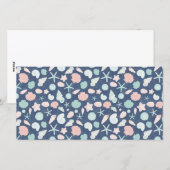 Muschelmuster Feiertagskarte (Vorne/Hinten)