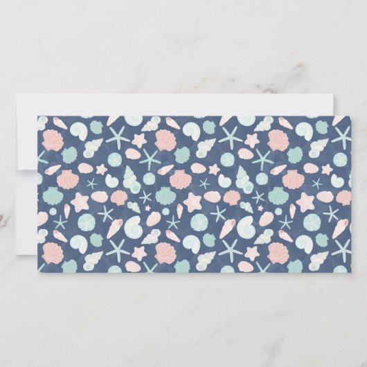 Muschelmuster Feiertagskarte (Vorderseite)