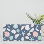 Muschelmuster Feiertagskarte (Stehend Vorderseite)