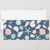 Muschelmuster Feiertagskarte (Vorne/Hinten)