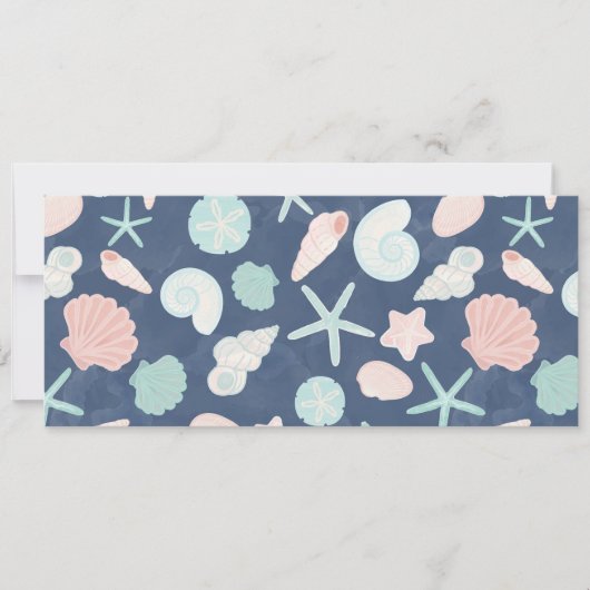 Muschelmuster Feiertagskarte (Vorderseite)