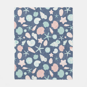 Muschelmuster Fleecedecke