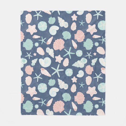 Muschelmuster Fleecedecke (Vorderseite)